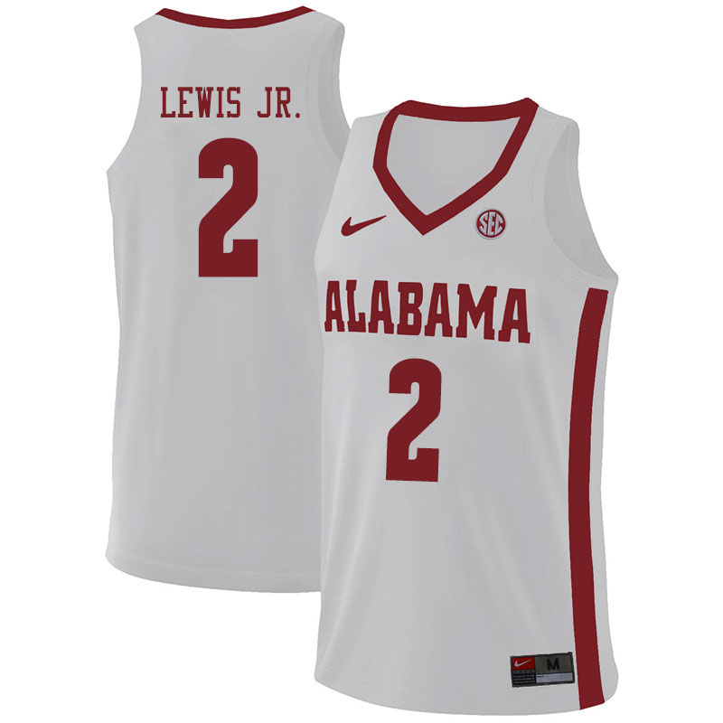 Men #2 Kira Lewis Jr. Alabama Crimson Tide College Basketball Jerseys Sale-White